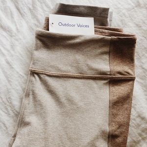 NWT Outdoor Voices Beige Cozy Leggings